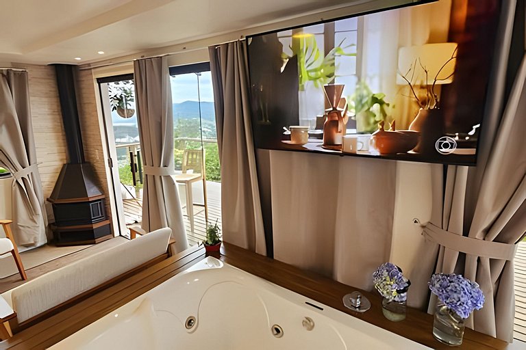 Recanto Pôr do Sol com Hido e lareira