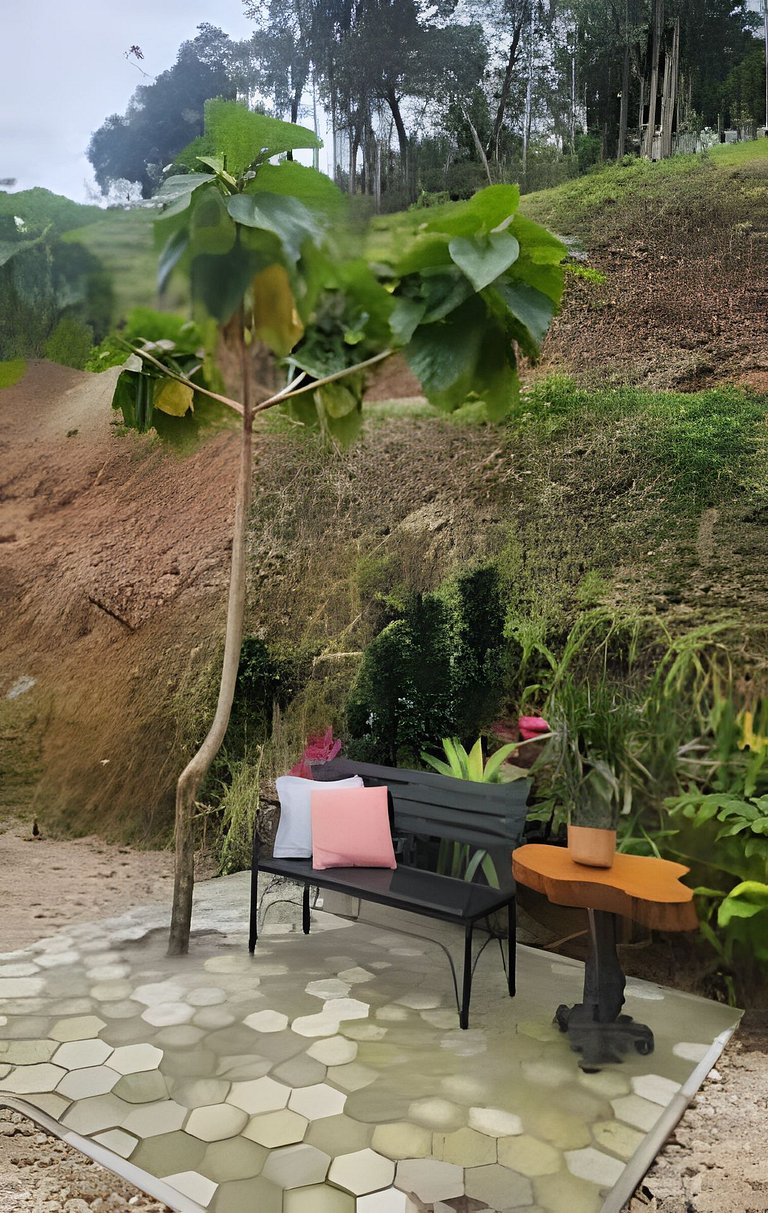 Cabana Jardim dos Pássaros com Hidro e Lareira