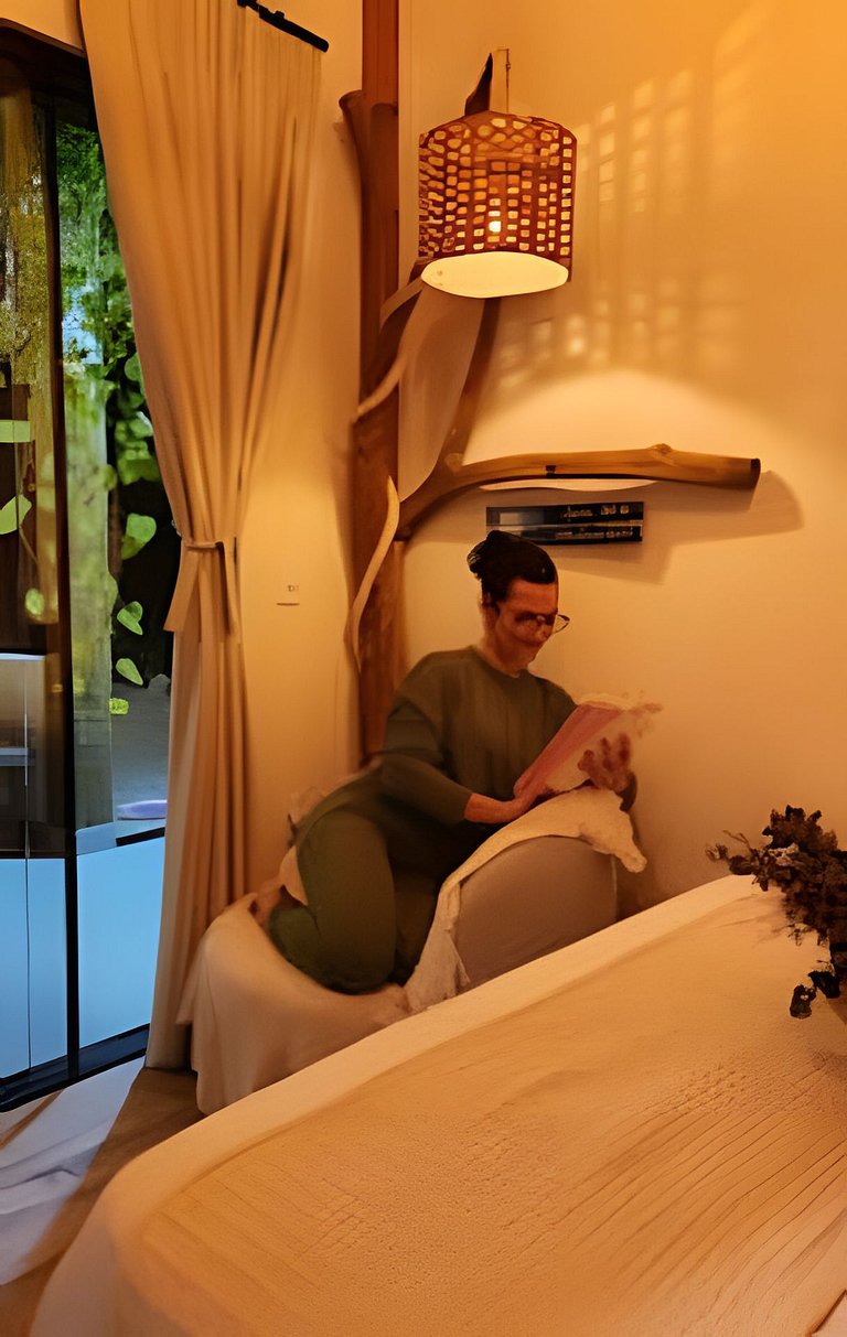 Cabana Jardim dos Pássaros com Hidro e Lareira