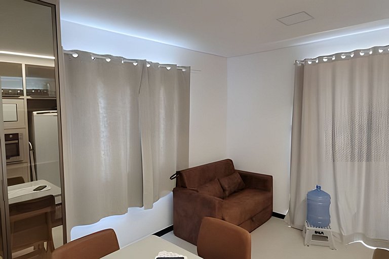 Apto Corsário com Piscina á 100m Praia Palmas/SC